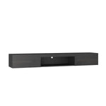 ZUN Wall Mounted Floating 65" TV Stand with 16 Color LEDs-brown 21251845