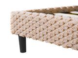 Simple Modern Camel Plush Soft Bed Comfortable Backrest Bedroom Bed,Queen N769P292572E