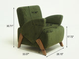 Lounge chair, accent chair, 28.15-inch Velvet Fabric Decorative Sofa, with Four Birch Legs, Suitable W2901P463303