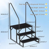 Swimming Pool Ladder Above Ground, RV Steps with Handrail, Heavy Duty Pool Step Hot Tub Steps, 660 26229620