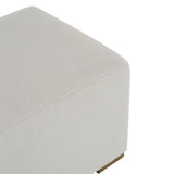 Simple White Long Ottoman, Practical Furniture for Living Room and Bedroom N769P296340W