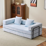 Floor,Compression Sofa,Convertible Floor Sofa Bed-with Pillow Back Support Armrest,Comfy Futon 48802852