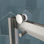 ZUN Bypass shower door, sliding door, with 5/16" tempered glass and Polished Chrome finish 6074 W2122P166984