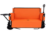 3-in-1 Convertible Folding Wagon Cart with Bench Seat & Rear-Mounted Folding Tabletop - 500lbs W2932P320639
