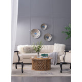 Silver Textured Oversized Disc, Wall Decor for Living Room Bedrrom Entryway Office, Set of 3 W2078130319