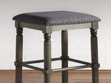 Arnhem Wood Upholstered Swivel Counter Height Stool, Set of 2, Grey T2574P164817