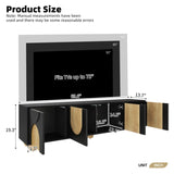 Farmhouse TV Stand with Cable Holes for TVs up to 75", Cream Style Media Console with Rebound N721P288695B