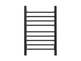 Black Heated Towel Rack for Bathroom,Wall Mounted with Intelligent Touch Screen Timer, 9-Bar Towel 93470145