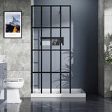 Goodyo 34" X 72" Shower Door Walk-in Black Finish W122346711