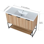 ZUN 48 Inch Freestanding Bathroom Vanity With Resin Basin,48x18-W99951400 W999P235648