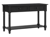 Console Table Traditional Design with Two Drawers and Bottom Shelf --Self-pick up is not 41186095