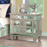 Glam Luxury Bedroom Mirrored Finish Nightstand with 2 Drawers Wooden Furniture 1pc B2741P324362