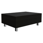 ZUN Tilton Rectangle Lift Top Coffee Table Black Wengue B06280625