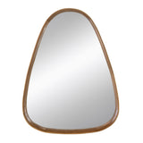 30"x38" Irrgeular Mirror with Wood Frame, Wall Mirror for Living Room Bathroom Entryway W2078126451