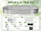 6x3x1ft Galvanized Metal Raised Garden Bed,Oval Planter Box Outdoor,Silvery 36189793