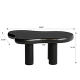 ZUN 39.4" Cloud Coffee Table, Cute Cream Coffee Table with 4 Solid Legs, Modern Carton Center Table for W2853P228928