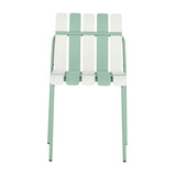 4-Pack Modern Striped Color Block Chairs - Waterproof PP Seat & Sturdy Metal Legs, Indoor/Outdoor W3450P322875