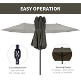 ZUN Outdoor beach umbrella/Double-Sided Market Umbrella （Prohibited by WalMart） 70999440