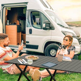 Folding Camping Table Portable Picnic Table, Lightweight Roll up Side Table Outdoor Camp Table for 21644052