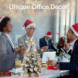 22in Mini Christmas Tree with Lights, Rose Gold Artificial Small Tabletop Christmas Tree with 32081158