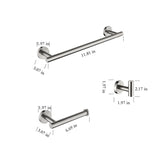 3 - Piece Bathroom Hardware Set 26337649