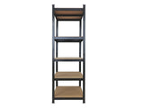 110 x 45 x 180cm 5 Tiers Powder Coated Storage Rack Black 78856835