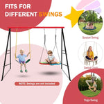 ZUN Swing Stand Frame,Swing Set Frame for Both Kids and Adults,500 Lbs Heavy-Duty Metal A-Frame Backyard 88815579