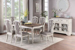 ZUN Transitional Style 1pc Dining Table Antique White w Oak Top Rectangle Table Kitchen Dining Room B011P222501