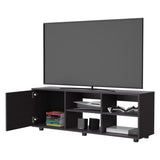 ZUN FM FURNITURE Parker TV Stand with a Door and Open Storage,Wengue B128P269886