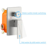 ZUN Shower System Shower Faucet Combo Set Wall Mounted with 12" Rainfall Shower Head and handheld shower T3177P269152