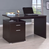 Cappuccino 2-Drawer Reversible Office Desk B062P153862