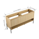 60" Freestanding Bathroom Vanity & 4 Soft-Close Cabinet Doors -Excluding Sink W1972P199464