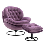 Accent chair TV Chair Living room Chair with Ottoman-PURPLE W676P232278