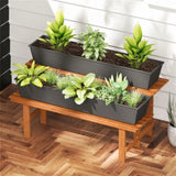 Double layered woody plant rack, staircase style flowerpot rack 71225288