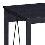 ZUN Black 35.5" Writing Desk with Metal Sled Base B062P184537