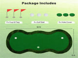 10x5ft Golf Putting Mat - 3 Real-Sized HolesFlags, High-Density PPPE Turf, Indoor/Outdoor 19830829