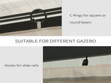 Universal Gazebo Sidewallt Coffee-AS 95297442