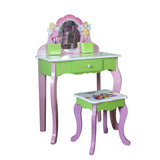 Kids Funnel Layla Girls Flower Vanity Set with Stool B05367933