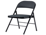 6pcs Elegant Foldable Iron & PVC Chairs for Convention & Exhibition Black 76060515