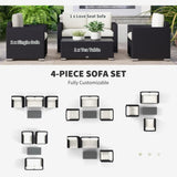 Pieces Patio Furniture Set 23487031