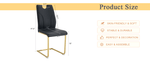 ZUN Black PU Dining Chair Set.Uniquely designed black dinings. PU material, paired with gold metal W2920P233520