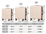 HIFINE TOURIST 20"/24"/28" 3 pcs/set in ABS Spinner Wheel Luggage, Matching Color , With Combination W2787P278782