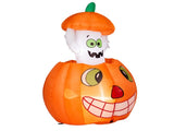 2.8 FT Halloween Inflatables Animated Pumpkin Ghost, Outdoor Decorations Blow Up Yard Decor with 71102192