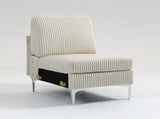 Modular Sectional Sofa Armless Seat Module, Corduroy Sectional Couch, Single Couch Modular Armless W3098P257002
