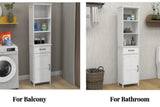 ZUN Floor Standing Cabinet with 1 Door and 1 Drawer - White 31354040