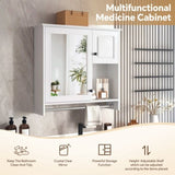 30'' Bathroom Wall Cabinet with Mirror, Wall Mounted Medicine Cabinet with 2 Shelves, Mirrored Door N710P254957K