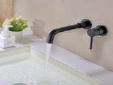Wall Mount Single Handle Bathroom Faucet Matte Black W122453401