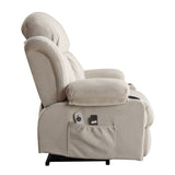 Power Lift Recliner Chair with Heat and Massage Electric Fabric Recliner Chair for Elderly with Side W1521P303189