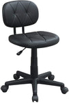 ZUN Modern 1pc Office Chair Black Tufted Design Upholstered Chairs with wheels HS00F1676-ID-AHD