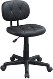 ZUN Modern 1pc Office Chair Black Tufted Design Upholstered Chairs with wheels HS00F1676-ID-AHD